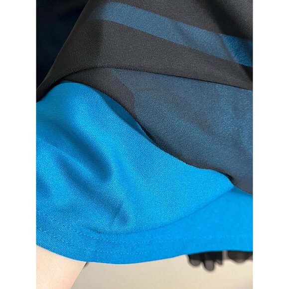 Retro Beaded Tulle Mini Dress 12P Blue Preppy HOCO Prom Chic Glam Jeweled 80s - Picture 6 of 10